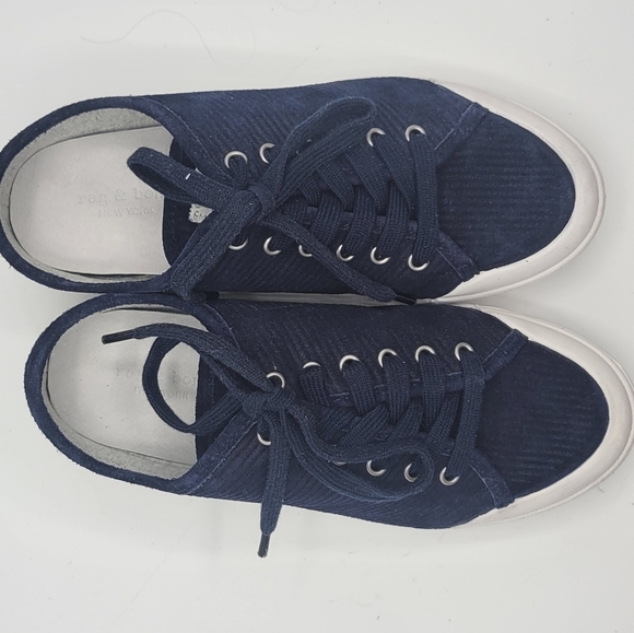 NWB Rag & Bone standard issue laceup shoes size 7 navy corduroy - Picture 8 of 12